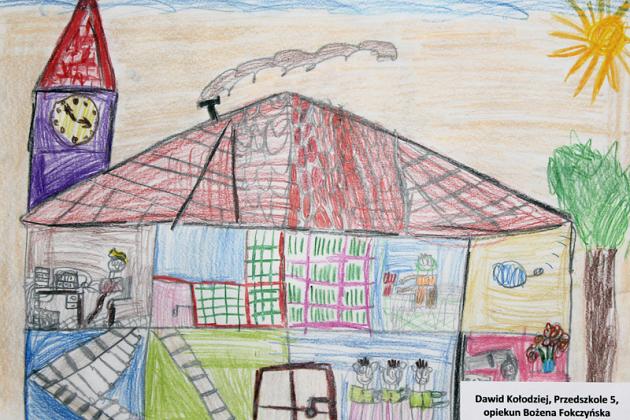 Herb miasta i Urząd Miejski w Lęborku w pracach plastycznych