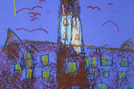 Herb miasta i Urząd Miejski w Lęborku w pracach plastycznych