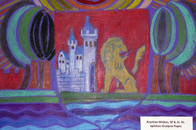 Herb miasta i Urząd Miejski w Lęborku w pracach plastycznych