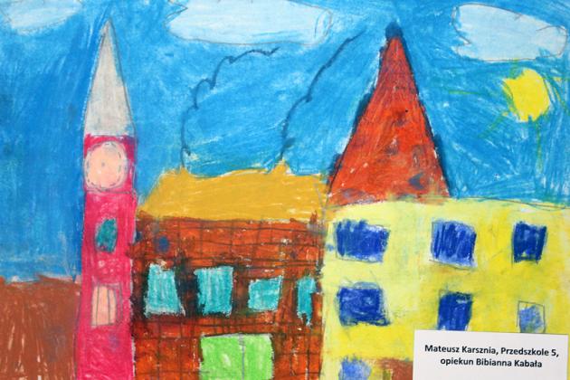 Herb miasta i Urząd Miejski w Lęborku w pracach plastycznych