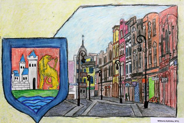 Herb miasta i Urząd Miejski w Lęborku w pracach plastycznych