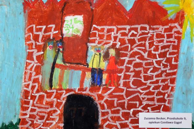 Herb miasta i Urząd Miejski w Lęborku w pracach plastycznych