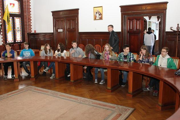 Wizyta młodzieży z Lauenburga w ratuszu