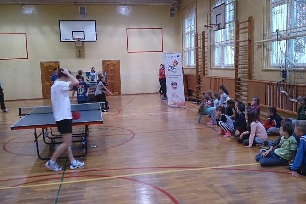 Zajęcia pokazowe z tenisa stołowego w ramach projektu „Baltic Rally”
