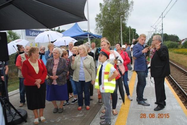 Otwarcie peronu w Mostach