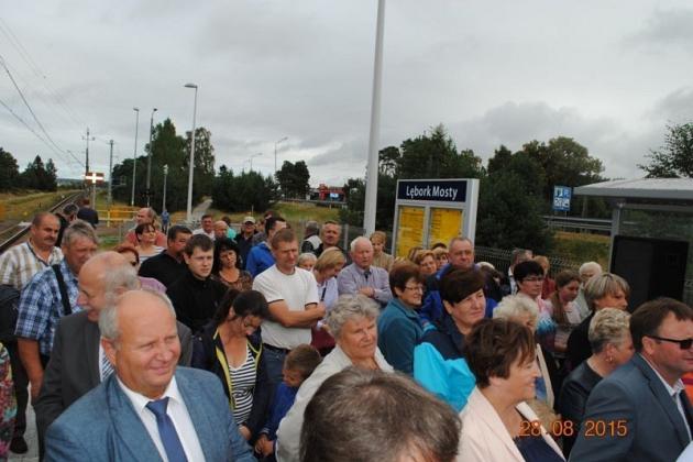 Otwarcie peronu w Mostach