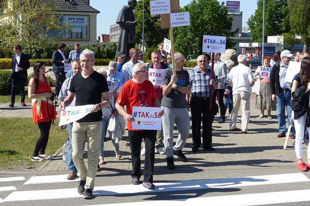 Protest w sprawie budowy drogi ekspresowej S6
