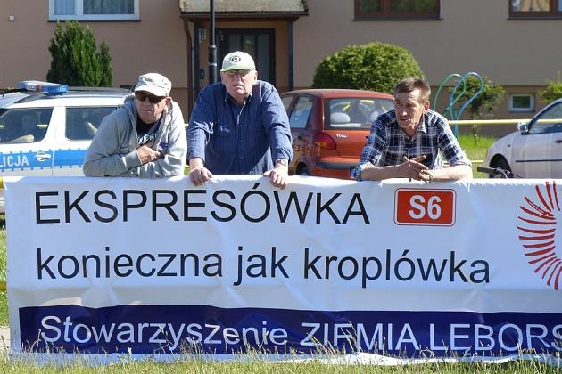 Protest w sprawie budowy drogi ekspresowej S6