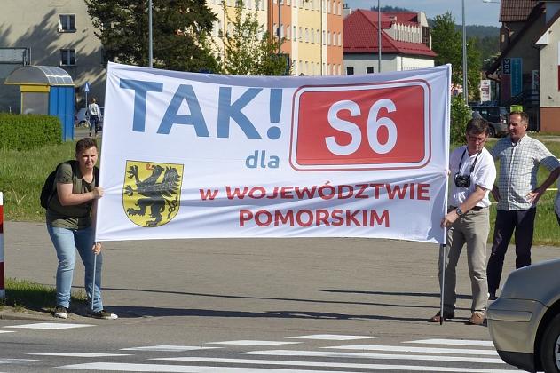 Protest w sprawie budowy drogi ekspresowej S6