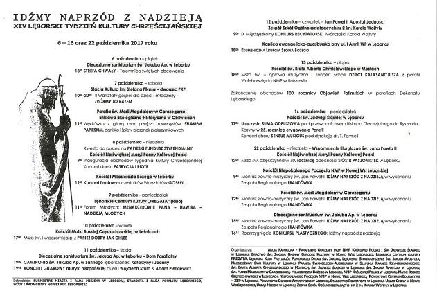 XIV Lęborski Tydzień Kultury Chrześcijańskiej