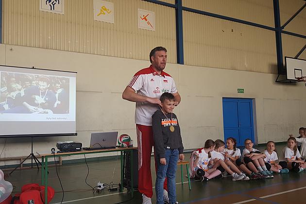 Wybitny siatkarz spotkał się z lęborskimi uczniami