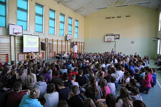 Wybitny siatkarz spotkał się z lęborskimi uczniami