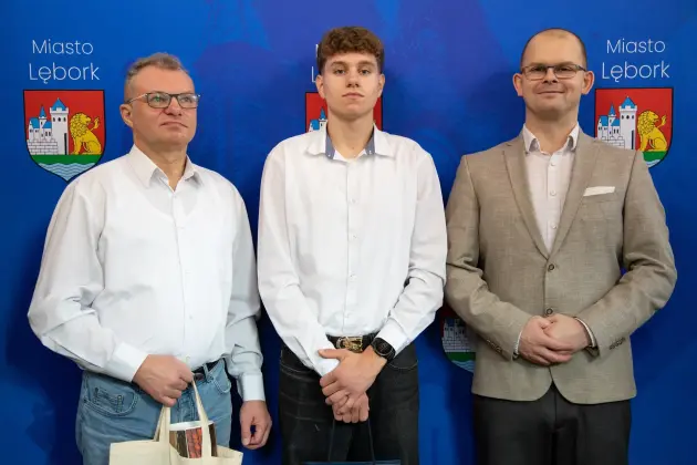 Michał Gajdus u burmistrza Lęborka – miasto stawia na młodego mistrza