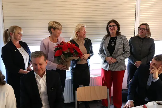 Życzenia świąteczne burmistrza dla uczestników Warsztatu Terapii Zajęciowej