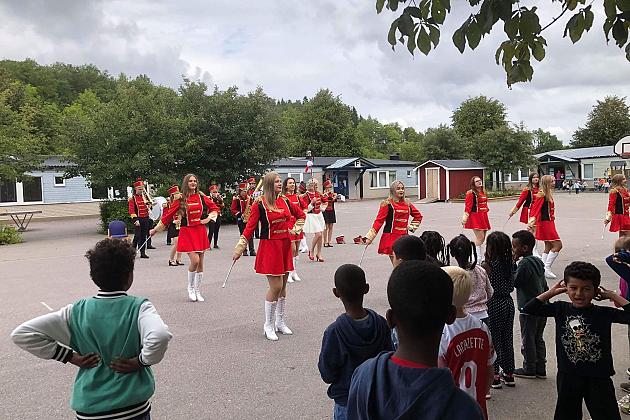 Orkiestra dęta na występach w Szwecji