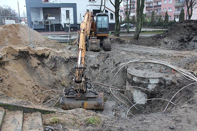 Wykopy w Parku im. Kaczyńskich i na Boh. Monte Cassino