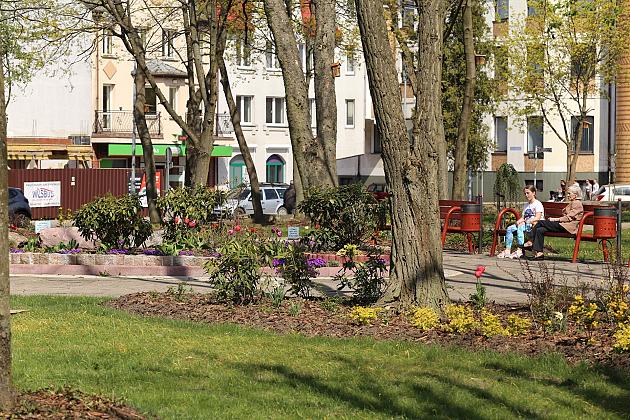 Wiosennie w lęborskim parku