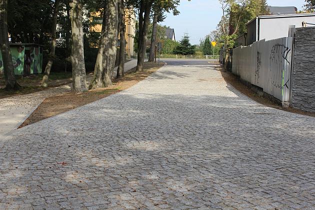 Ulica Piękna z nową nawierzchnią