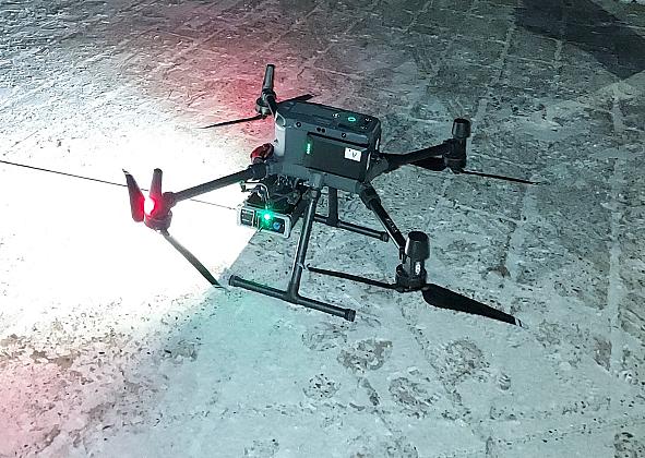 Dron ponownie bada jakość dymu z lęborskich kominów