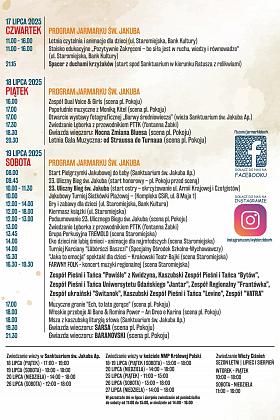 Premierowo! Program Jarmarku św. Jakuba 2025 już dostępny!