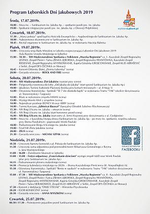 Lęborskie Dni Jakubowe 19-21 lipca 2019!