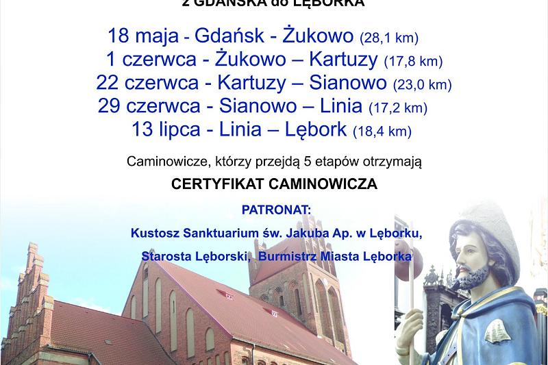 Camino od Jakuba do Jakuba: V etapowa pielgrzymka Pomorską Drogą Św. Jakuba (Kartuzy-Sianowo)