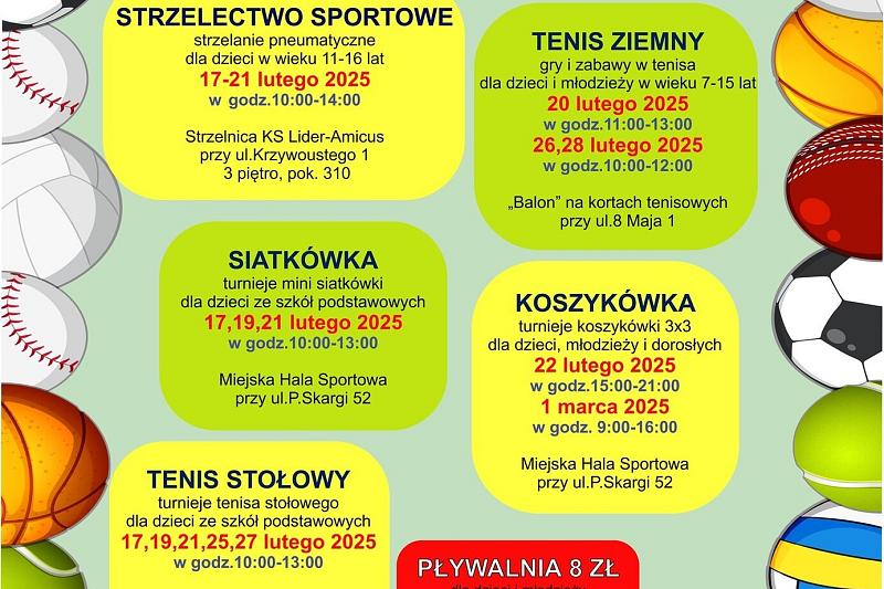 Drugi tydzień zimowych ferii także ze sportem