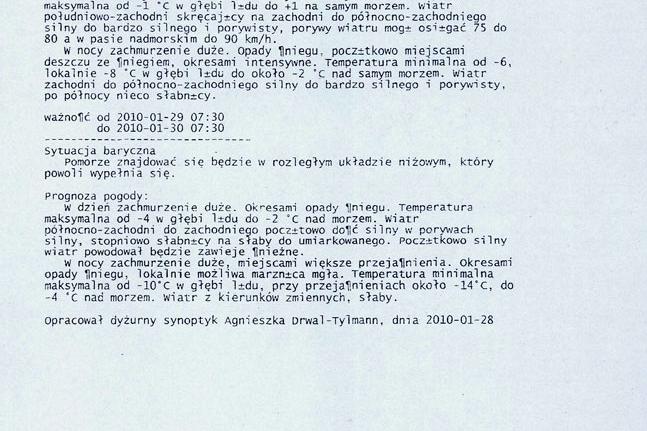 Ostrzeżenie przed opadami śniegu