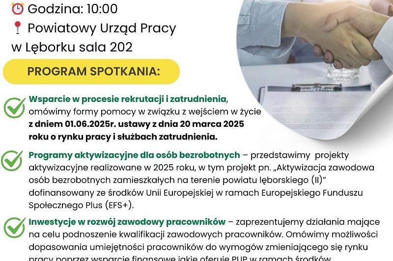 Powiatowy Urząd Pracy zaprasza pracodawców i przedsiębiorców