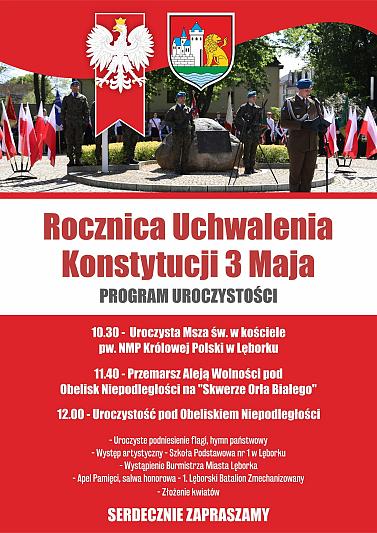 Obchody Święta Konstytucji 3 Maja oraz Dnia Flagi RP w Lęborku